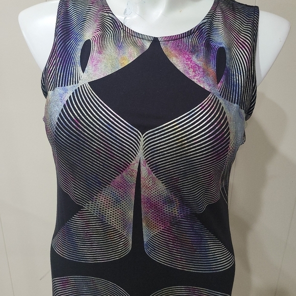 Asos Metallic Sleeveless Dress Women's Sz 14 - Picture 5 of 7